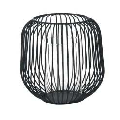 Aja sort metal lanterne 17 cm
