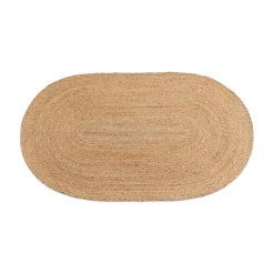 Arthur oval tæppe - Jute 50x70cm