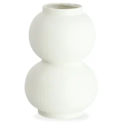 Becca bobleform keramik vase hvid 21 cm