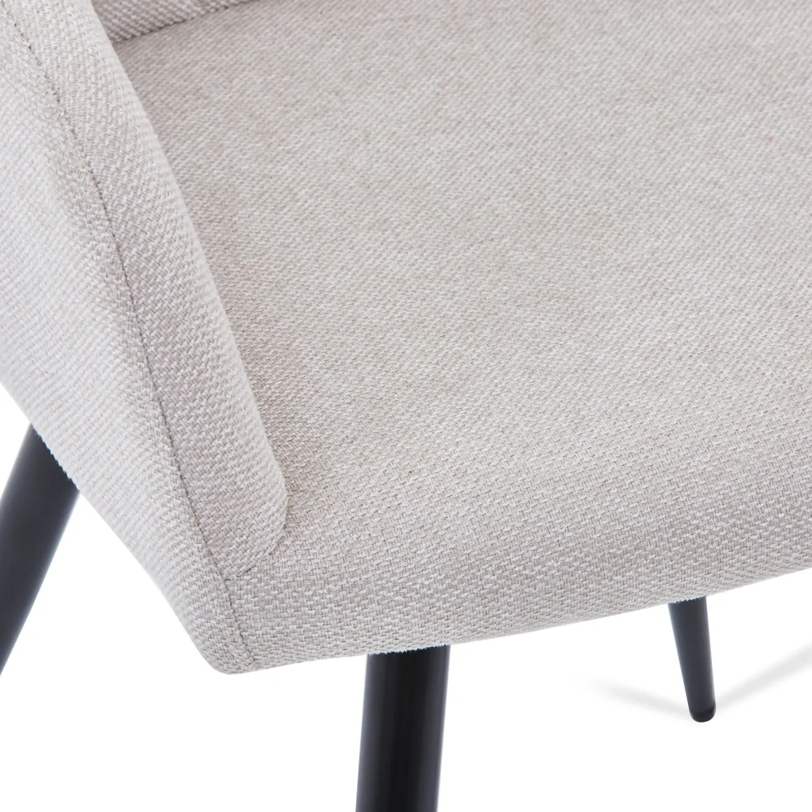 Carlo spisebordsstol - Beige polstret med drejefunktion 360 grader