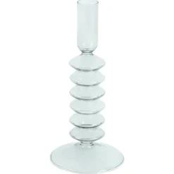 Chili lysestage glas grå 21 cm
