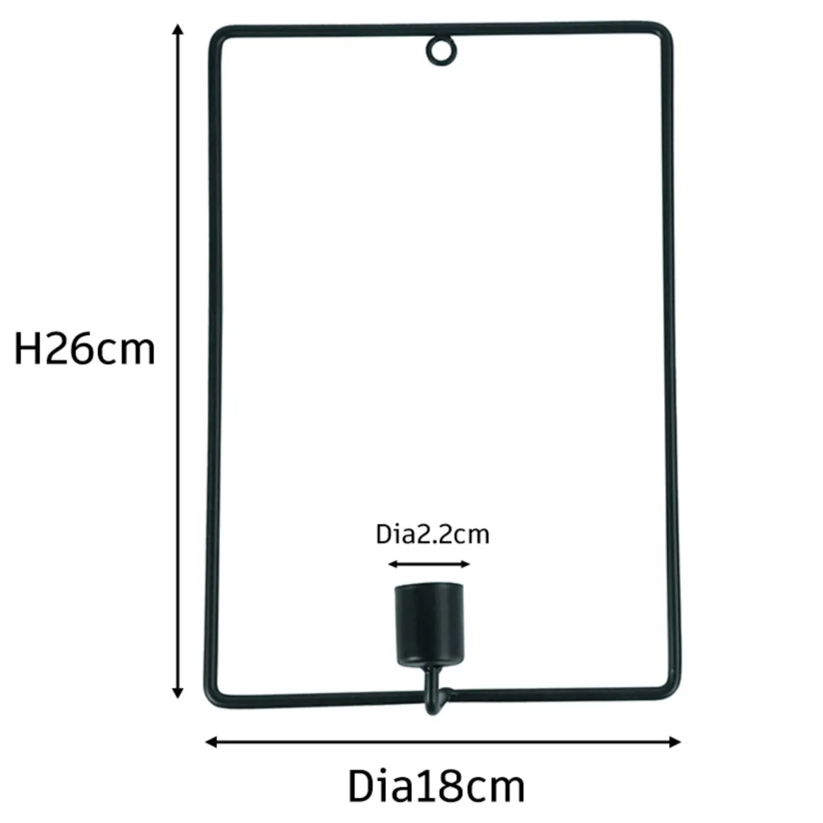 Daisy vægstage sæt sort 26 cm