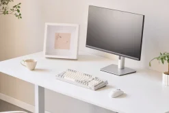 Damian hæve- og sænkebord skrivebord 160x80 cm i hvid
