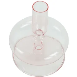 Elly glas lysestage lyserød 12 cm