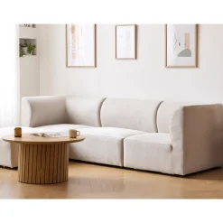 Emilia modulsofa i beige 3 moduler højre- og venstrevendt chaiselong L: 243 X D: 158 X H: 72 cm