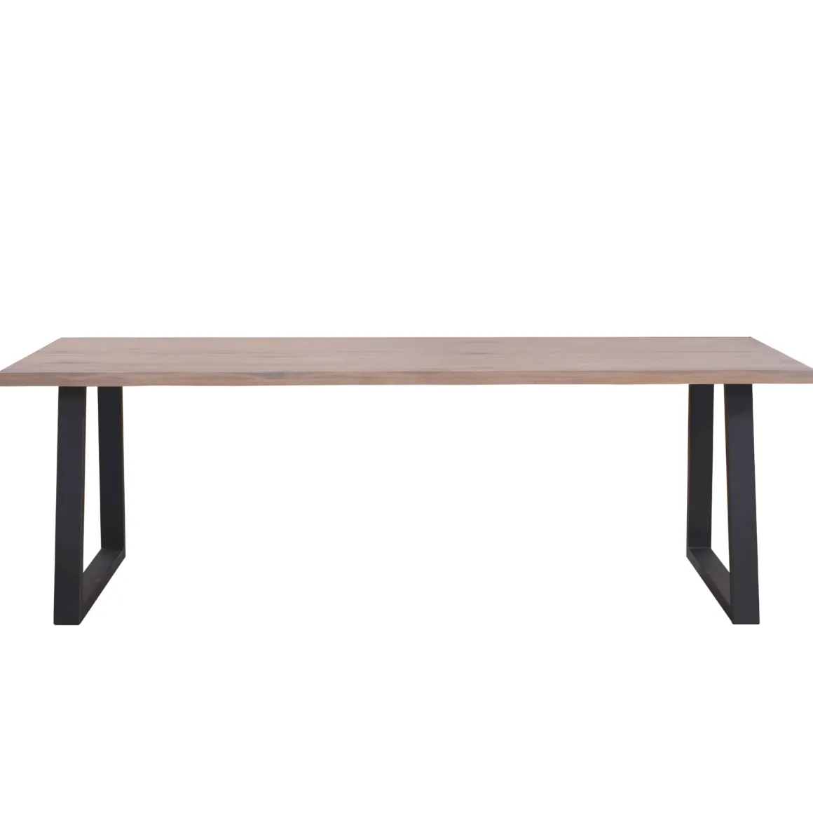 Esther plankebord - 200x95 cm - i hvidolieret eg med firkantet ben - (Forberedt til tillægsplader)