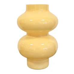 Gaia glasvase gul 21 cm