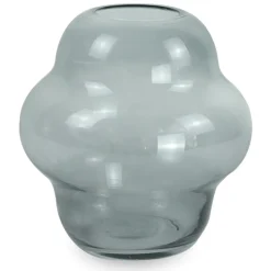 Gina glasvase røget 20 cm