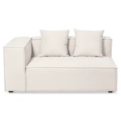 Hailey - Højrevendt chaiselong modulsofa i beige med 3 moduler L: 415 X D: 148 X H: 65 cm