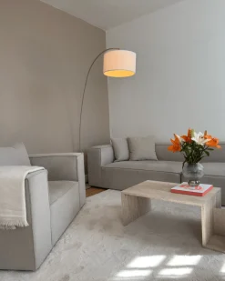 Hailey - Højrevendt chaiselong modulsofa i beige med 3 moduler L: 415 X D: 148 X H: 65 cm