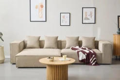 Hailey - Hjørnesofa modulsofa i sand med 4 moduler (Opstilling 2) L: 368 X D: 247 X H: 65 Cm