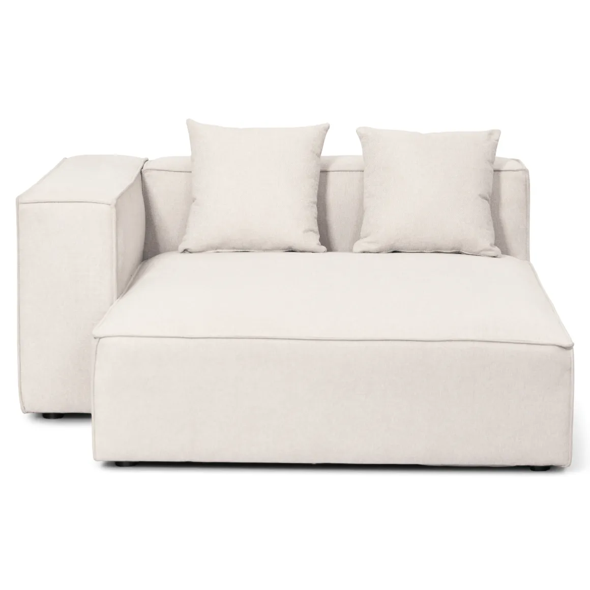Hailey - U-sofa modulsofa i beige med 4 moduler - Venstrevendt chaiselong L: 368 X D: 247 X H: 65 cm