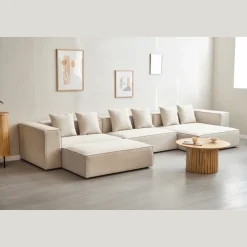 Hailey venstre chaiselong modul i beige L: 147 X D: 148 X H: 65 cm