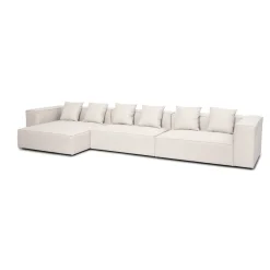 Hailey - Venstrevendt chaiselong modulsofa i beige med 3 moduler L: 415 X D: 148 X H: 65 cm