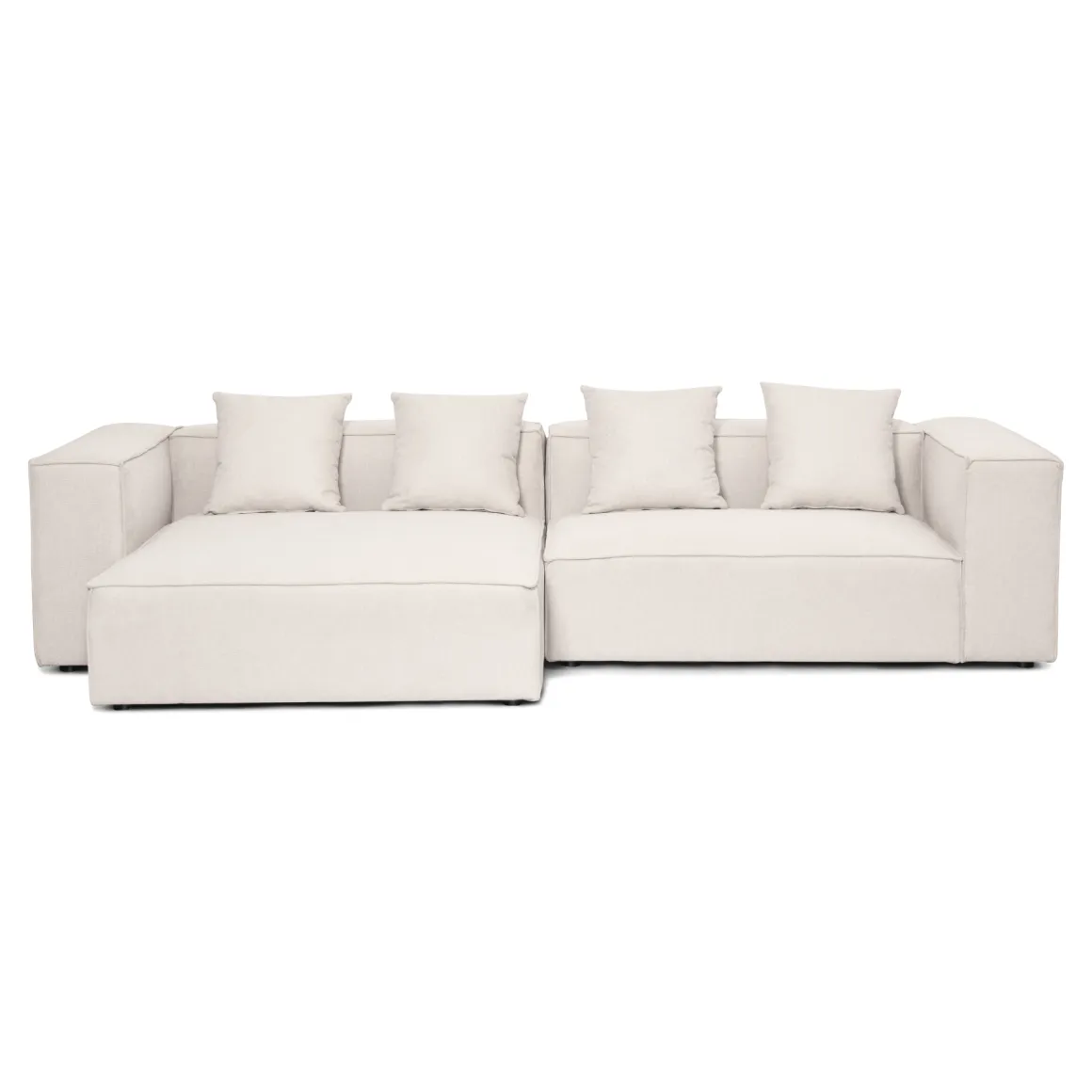 Hailey - Venstrevendt chaiselong modulsofa i beige med 2 moduler L: 294 X D: 148 X H: 65 cm