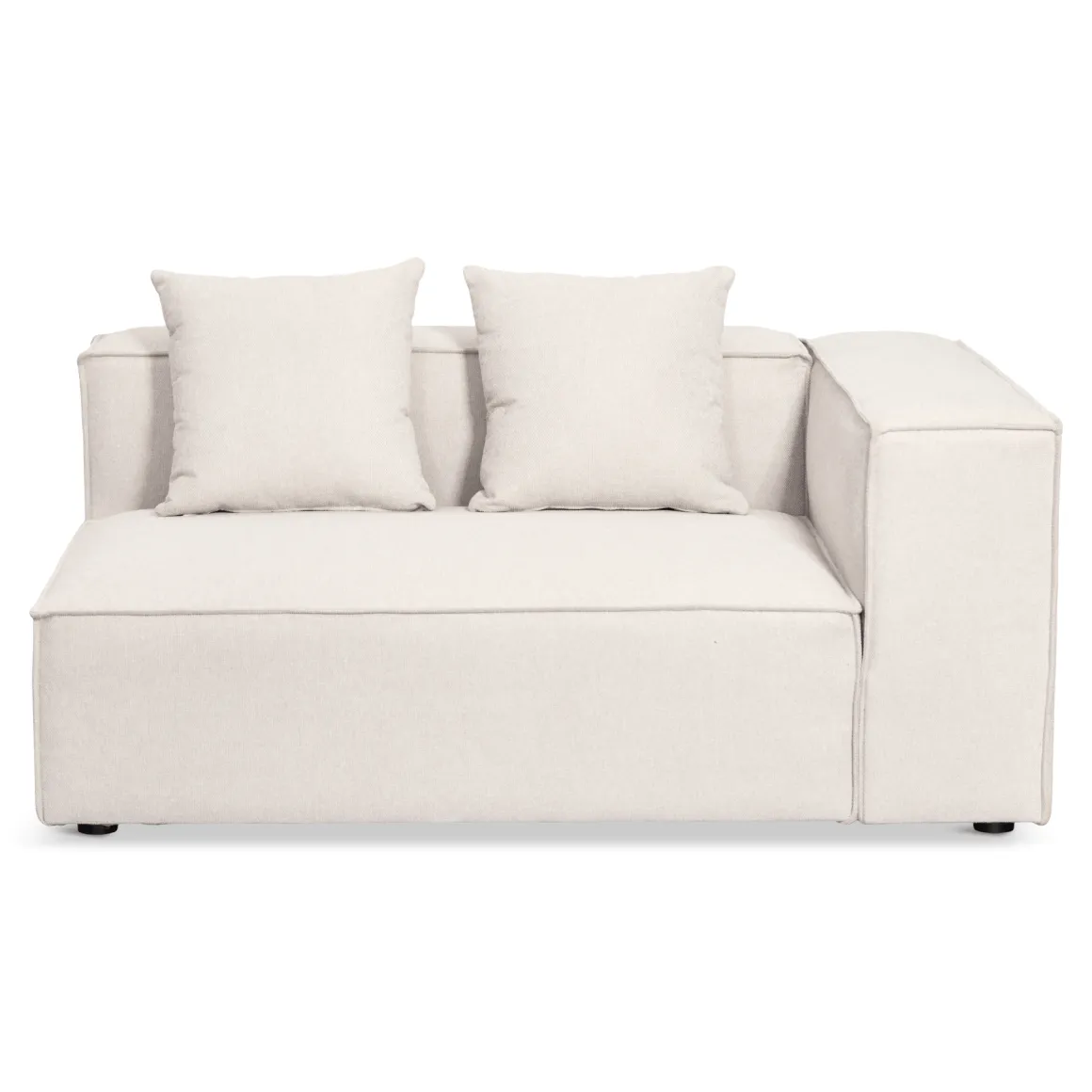 Hailey - Venstrevendt chaiselong modulsofa i beige med 2 moduler L: 294 X D: 148 X H: 65 cm