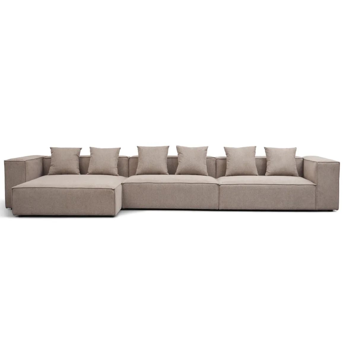 Hailey - Venstrevendt chaiselong modulsofa i sand med 3 moduler L: 415 X D: 148 X H: 65 cm
