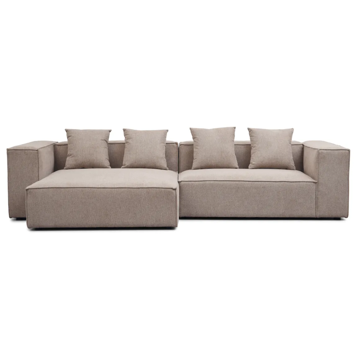 Hailey - Venstrevendt chaiselong modulsofa i sand med 2 moduler L: 294 X D: 148 X H: 65 cm