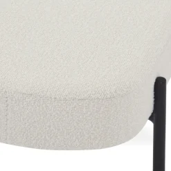 Helena bænk i hvid boucle 100x36x43 cm