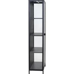 Herman Vitrineskab - Sort metal/glas - 80x40x180 cm