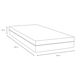 Jacob springmadras 90x200x20 cm med pocketfjedre - Premium