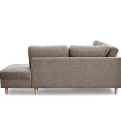 Jennifer venstrevendt u-sofa i sand med chaiselong - L: 300 x D: 208 x H: 82 cm