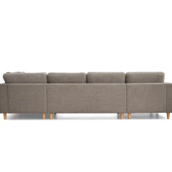 Jennifer venstrevendt u-sofa i sand med chaiselong - L: 300 x D: 208 x H: 82 cm