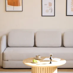 Katarina foldbar sovesofa beige L: 217 x D: 77/145 x H: 75 cm
