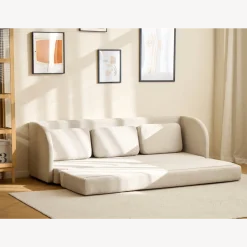 Katarina foldbar sovesofa beige L: 217 x D: 77/145 x H: 75 cm