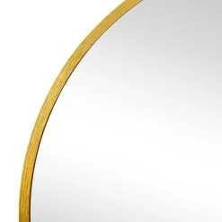 Kaya rundt spejl med messing/guld ramme Ø70 cm