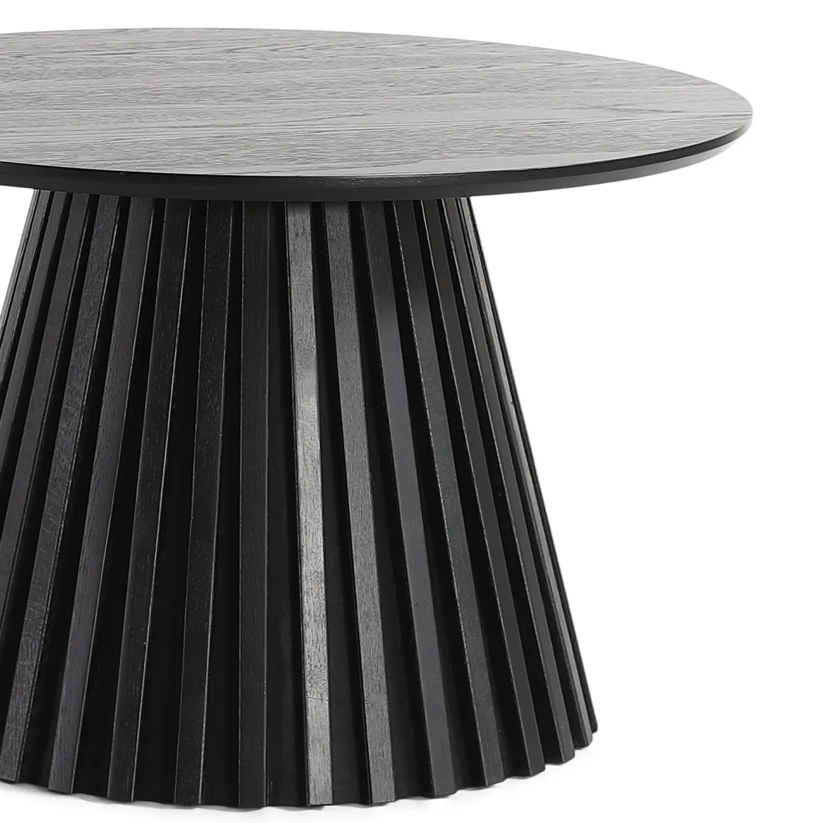Lewis lamel sofabord sort Ø70 cm