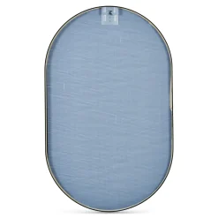 Linda ovalt spejl med sort ramme 50x80 cm