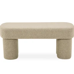 Linea bænk beige Boucle 100x42x44 cm