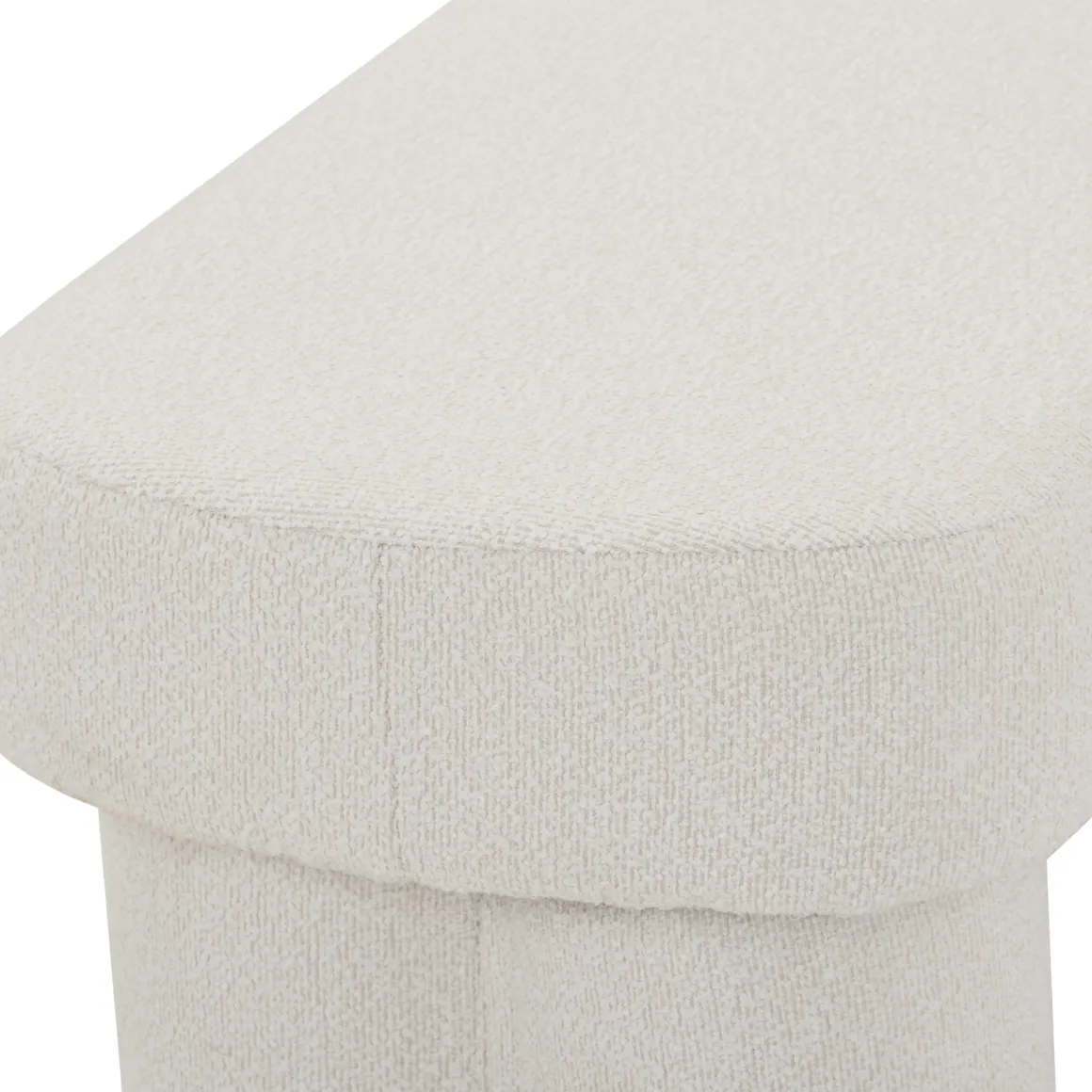 Linea bænk hvid Boucle 100x42x44 cm