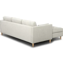Lulu - Højrevendt og venstrevendt vendbar chaiselong sofa lys beige - L: 215 x D: 82 x H: 78 cm