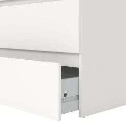 Maise kommode H:114 x B:65 x D:41 cm med 5 skuffer i hvid