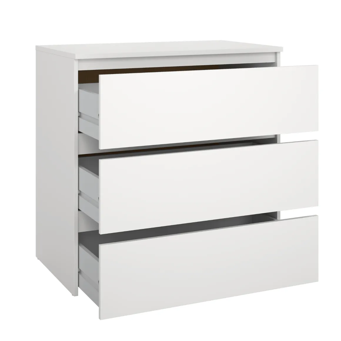 Maise kommode H:70 x B:70 x D:41 cm med 3 skuffer i hvid