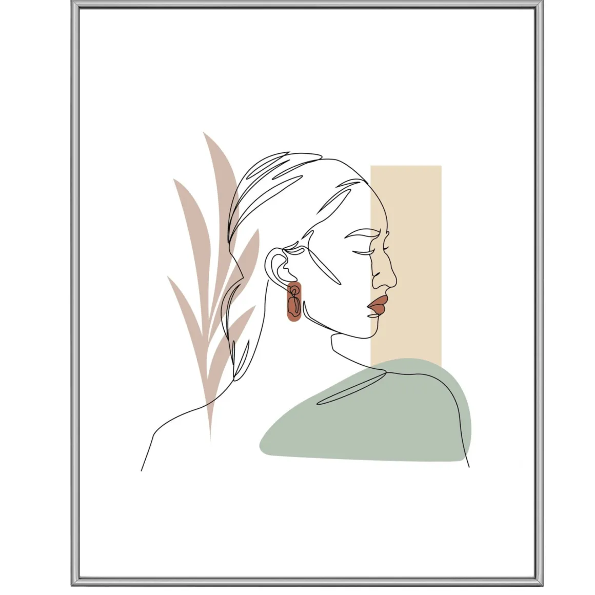 Malina billedramme PVC blank Stål 40x50 cm