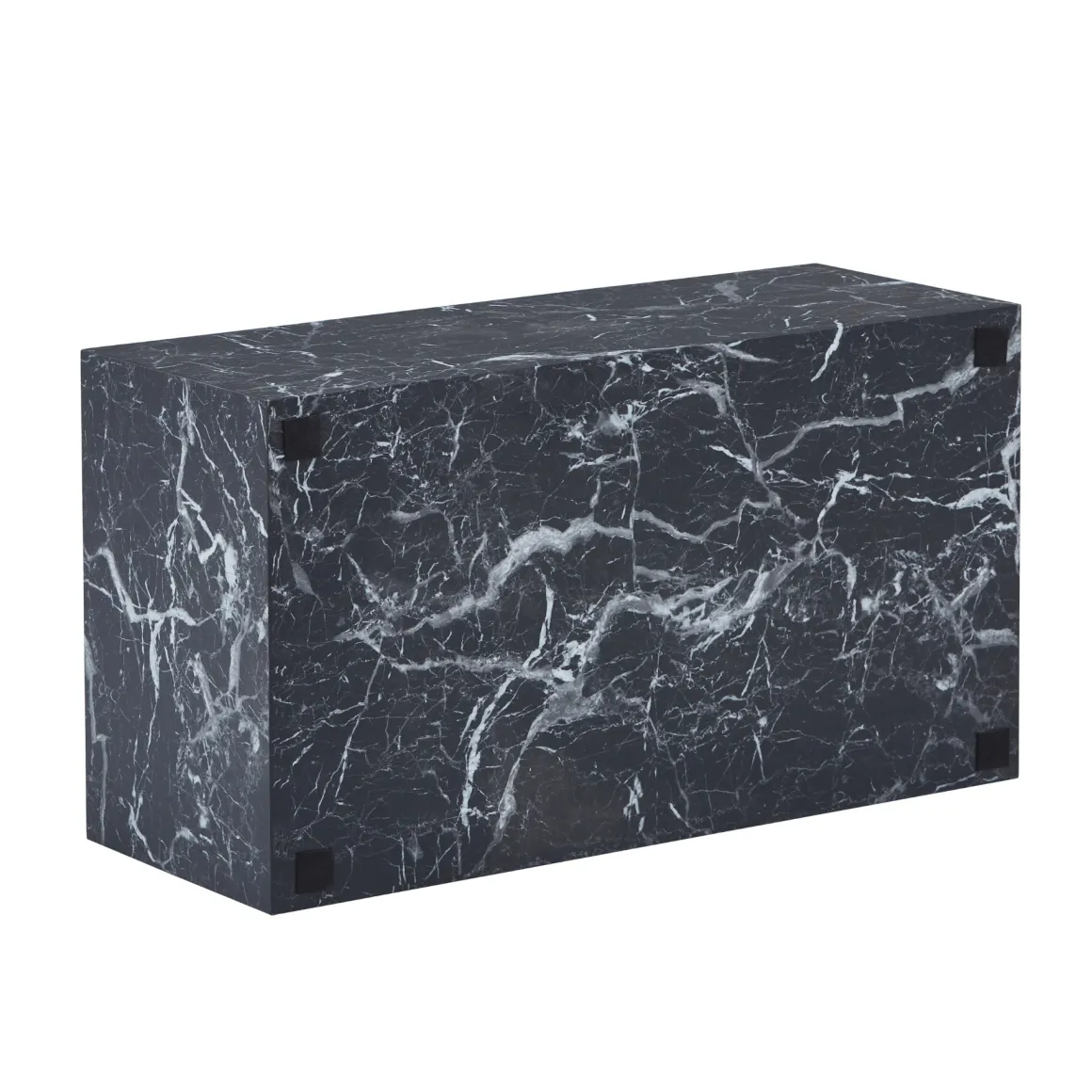 Maxine sofabord sort marmor look 90x50 cm