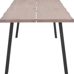 Molly plankebord - 200x95 cm - i hvidolieret eg med A-ben - (Forberedt til tillægsplader)