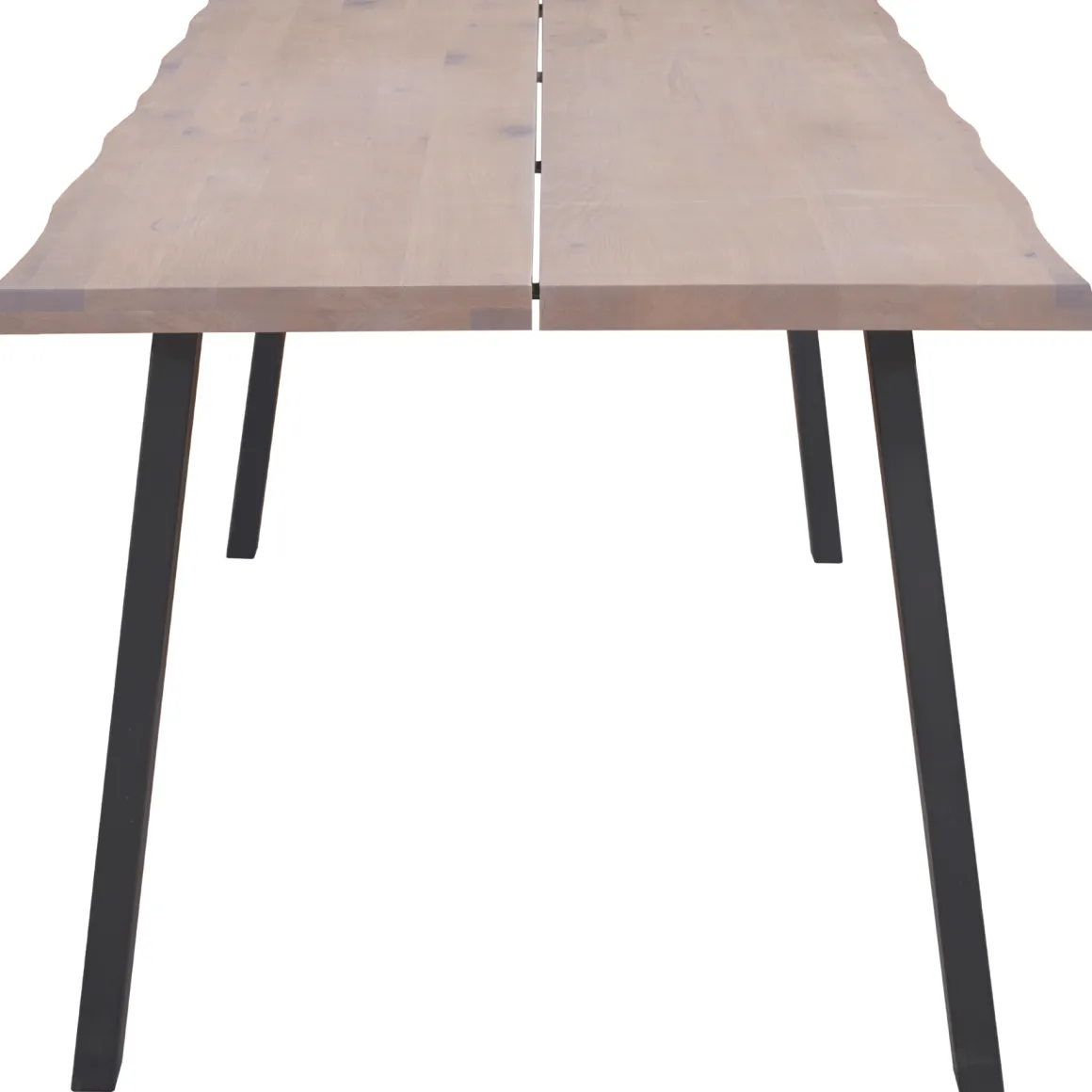 Molly plankebord - 200x95 cm - i hvidolieret eg med A-ben - (Forberedt til tillægsplader)