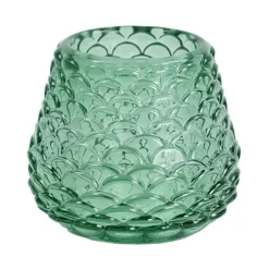 Naja glas fyrfadsstage grøn 7 cm