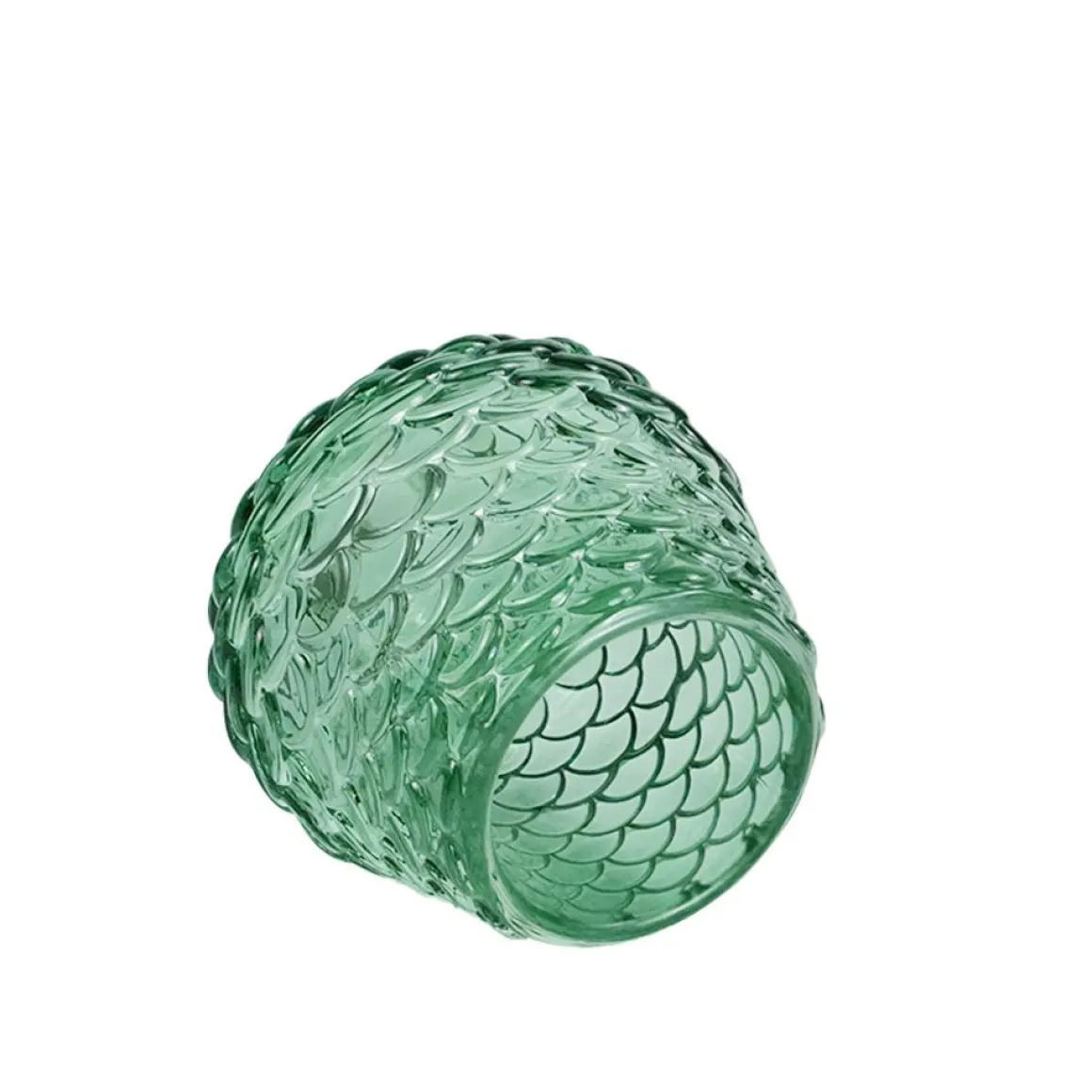 Naja glas fyrfadsstage grøn 7 cm
