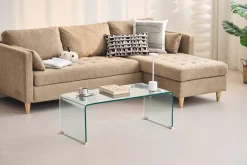 Nicole glas sofabord 95x45x35 cm