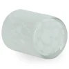 Nina glas fyrfadsstage hvid 10 cm