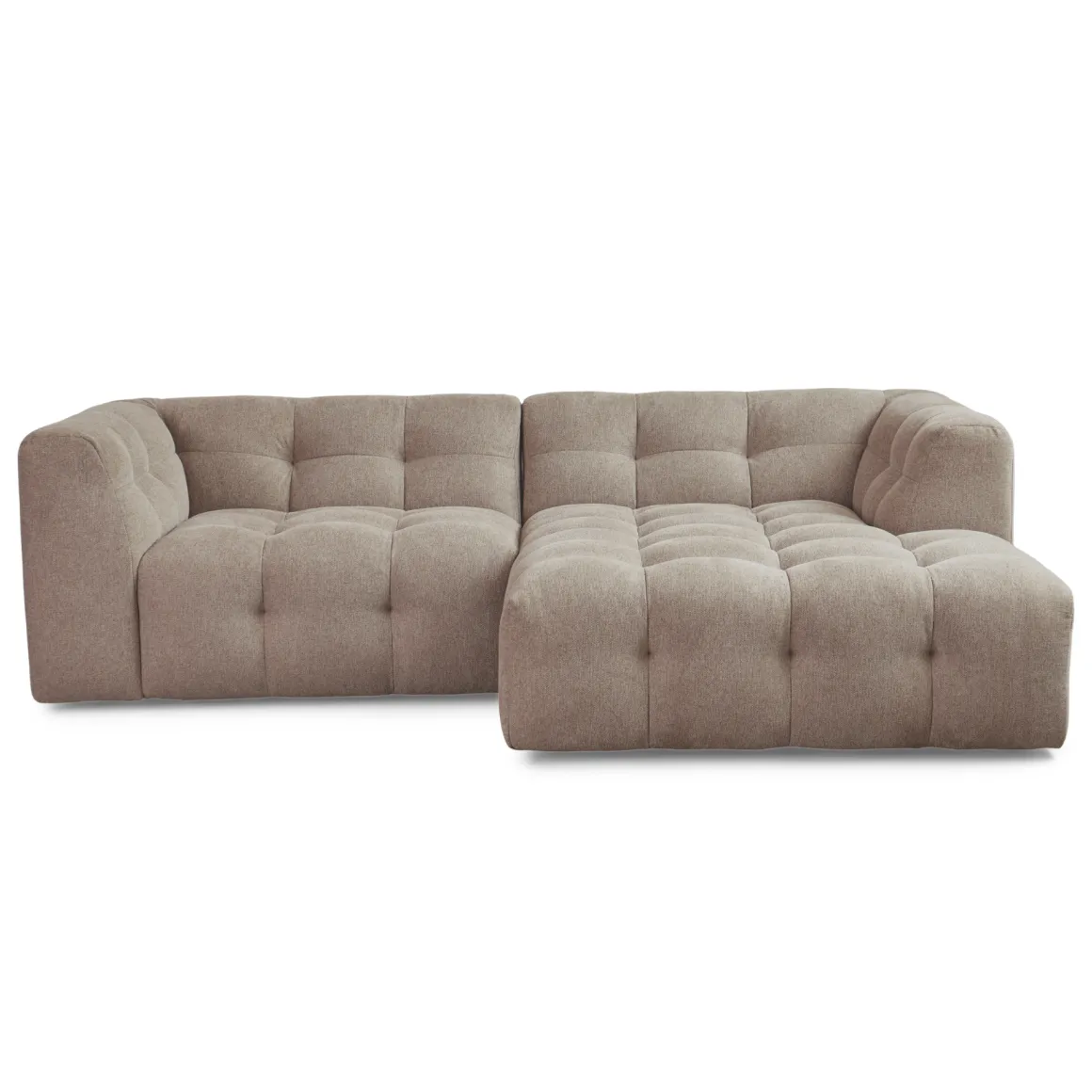 Poppy chaiselong bubble sofa sand - højrevendt