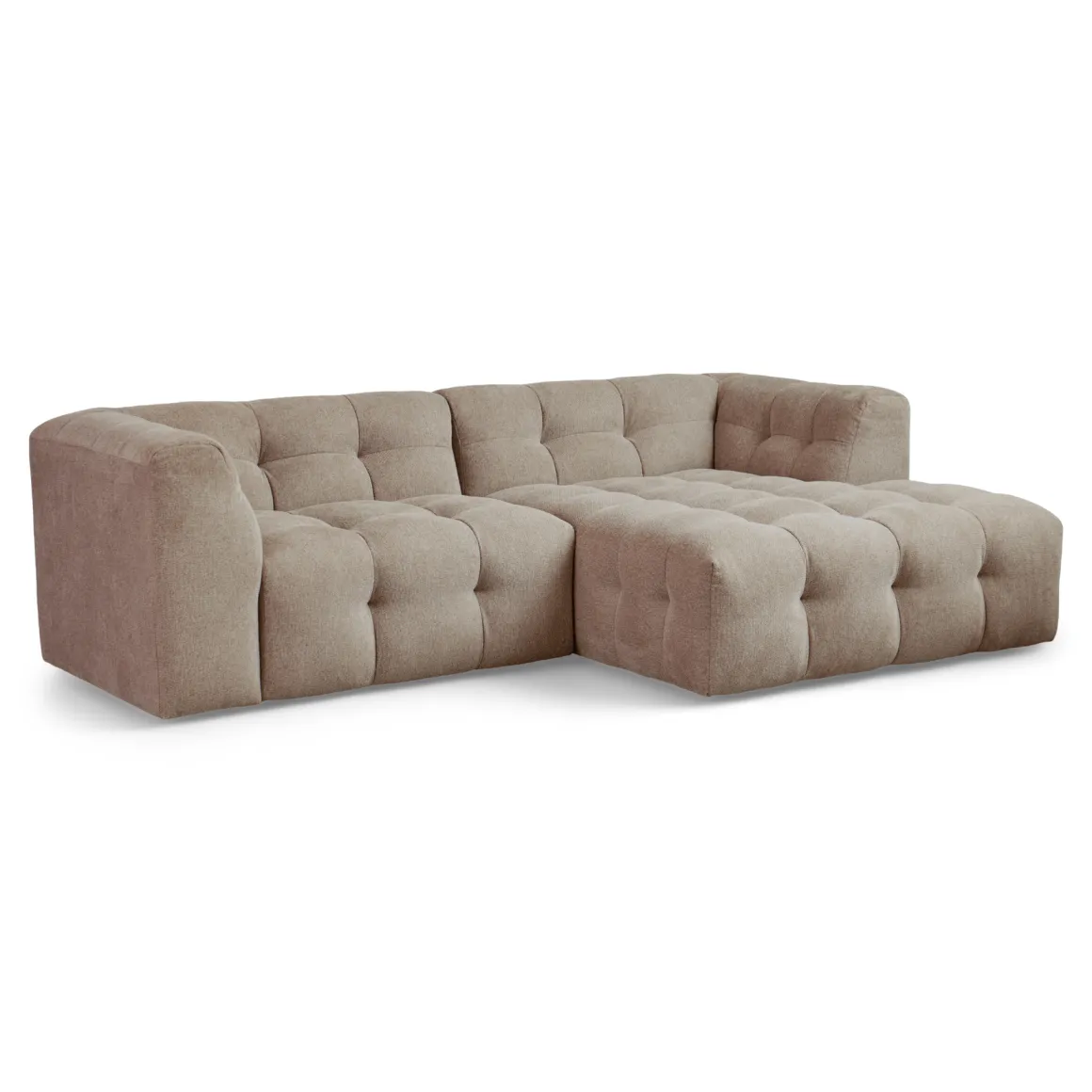Poppy chaiselong bubble sofa sand - højrevendt