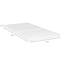 Premium boxmadras seng i beige 180x200 cm med 7 cm topmadras i memoryskum ekskl. ben