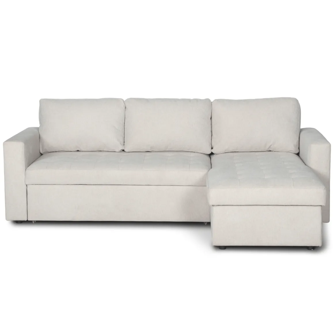 Sinus beige sovesofa med vendbar chaiselong og opbevaring