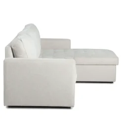 Sinus beige sovesofa med vendbar chaiselong og opbevaring